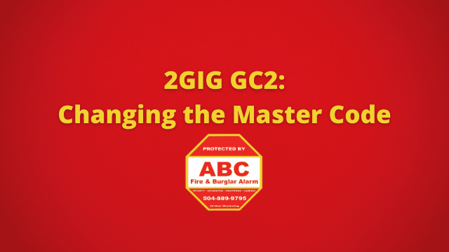 2GIG GC2 Changing the Master Code