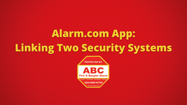 Alarm.com App Linking Two Security Systems