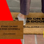 person standing on door mat - top ways to use video doorbells